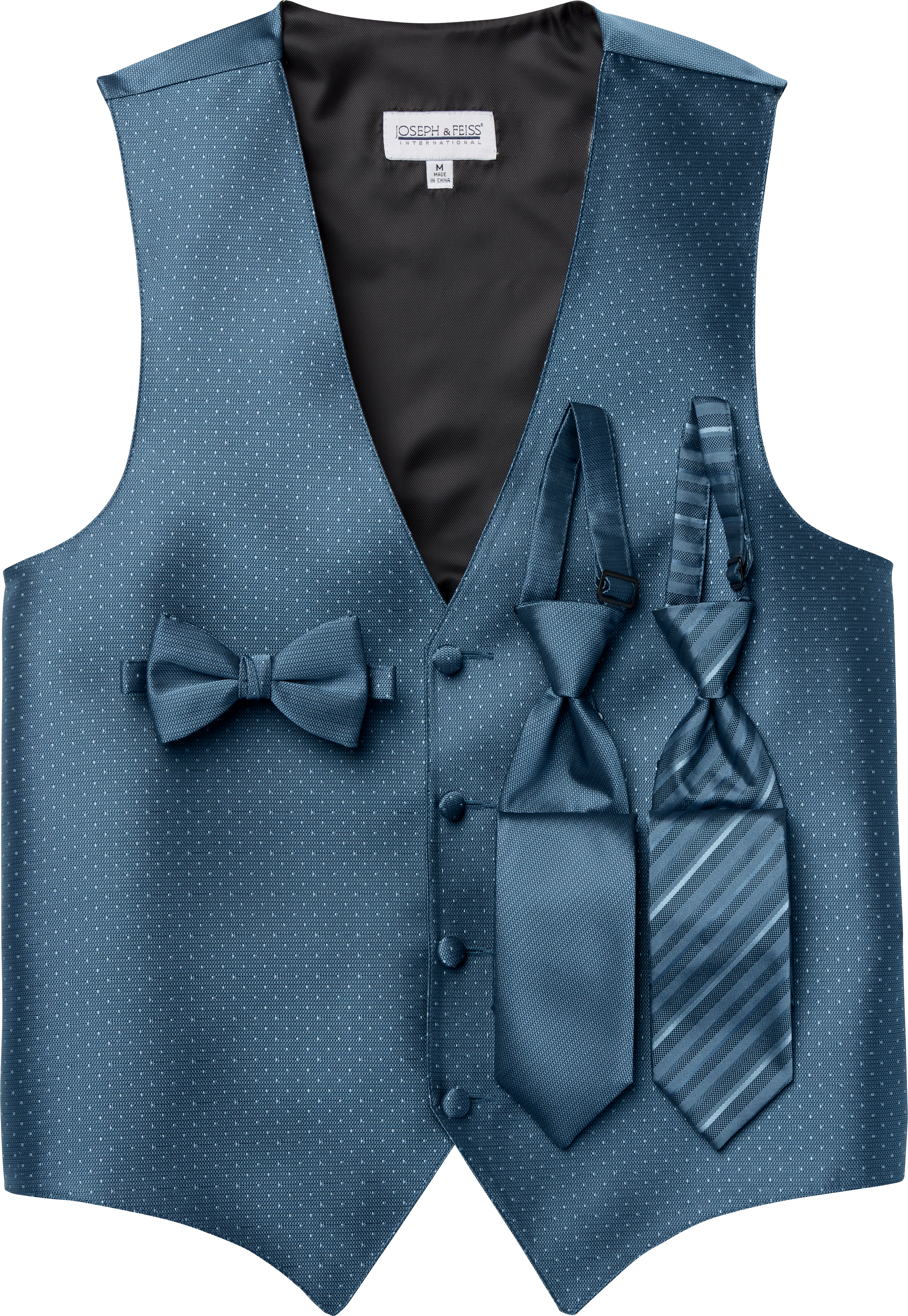 Mens Periwnkle Light Blue Diamond Tuxedo Fullback Vest & Tie Wedding Large Long